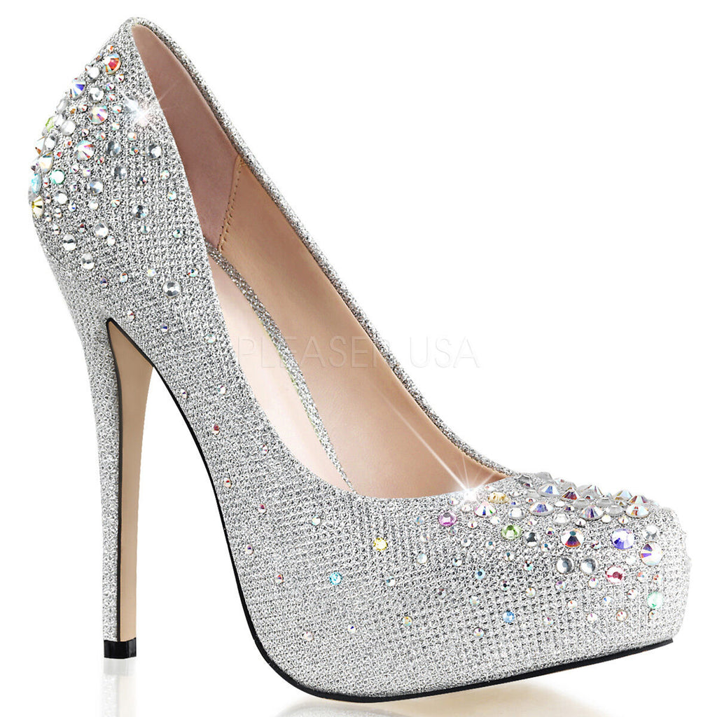 High heel stiletto platform glitter & rhinestone shoes Pleaser Destiny 06r