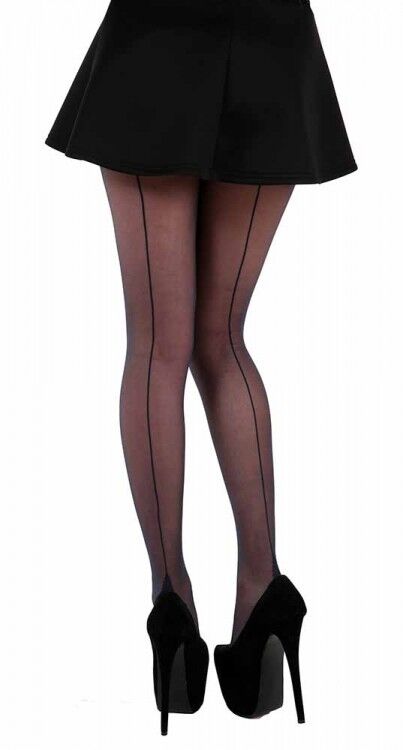 Seamed jive tights plus size xl xxl xxxl cuban heel Pamela Mann burlesque retro