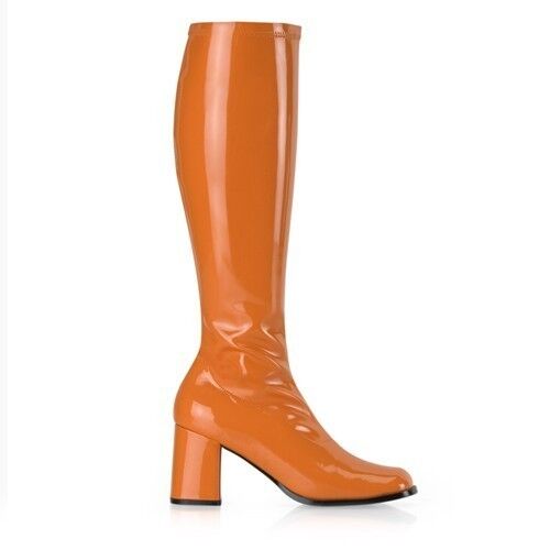 Knee boots low block heel patent or matt Pleaser retro Gogo 300