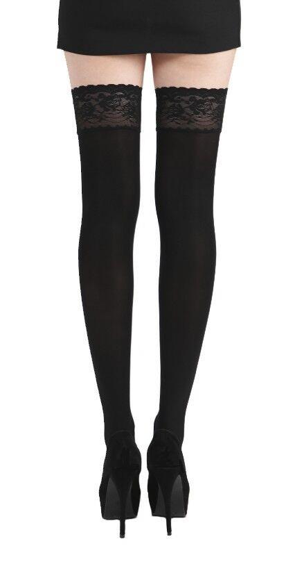 50 denier lace top hold up ups stockings Pamela Mann plus & one size xl xxl xxxl
