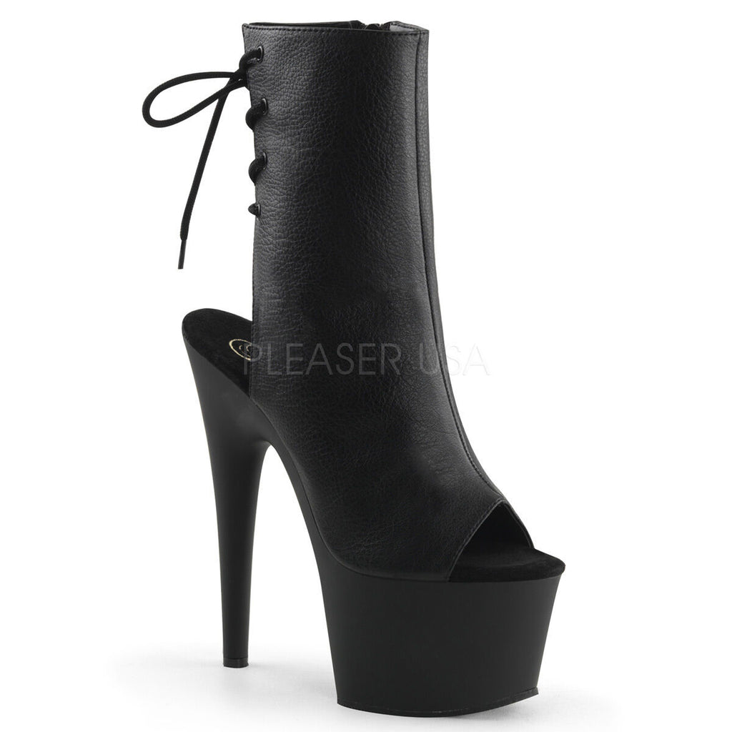 High heel stiletto peeptoe platform ankle boots fetish Pleaser Adore 1018