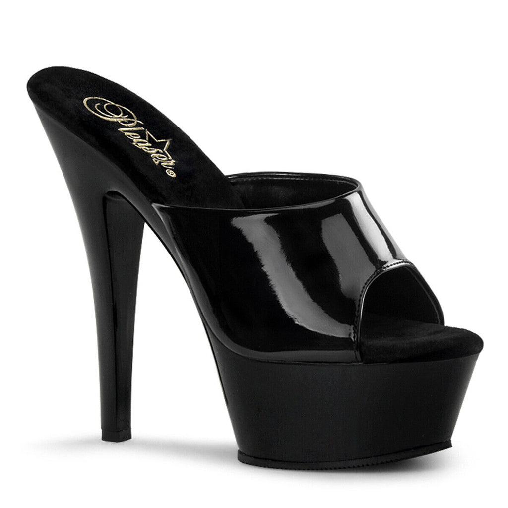 High heel stiletto peeptoe platform 6" sandals slip on shoes Pleaser Kiss 201