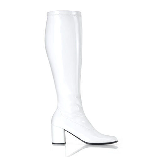 Knee boots low block heel patent or matt Pleaser retro Gogo 300