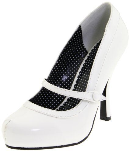 High heel court shoes pin up couture 4 1/2" Mary Jane style Pleaser Cutiepie 02