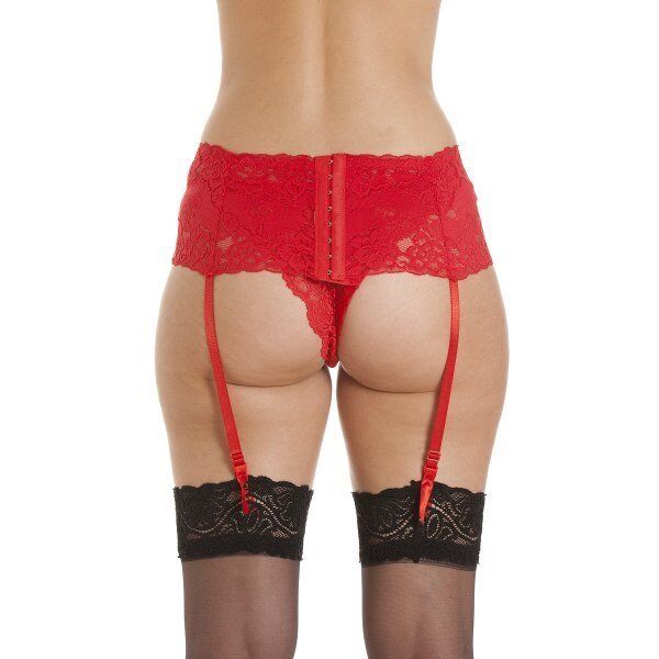 Wide lace suspender belt for stockings Silky lingerie deep 6" 3 colours 5 sizes