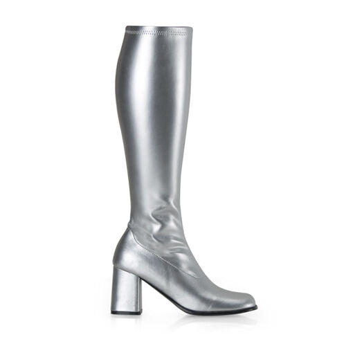 Knee boots low block heel patent or matt Pleaser retro Gogo 300