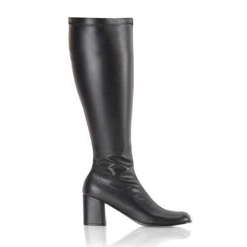 Knee boots low block heel patent or matt Pleaser retro Gogo 300