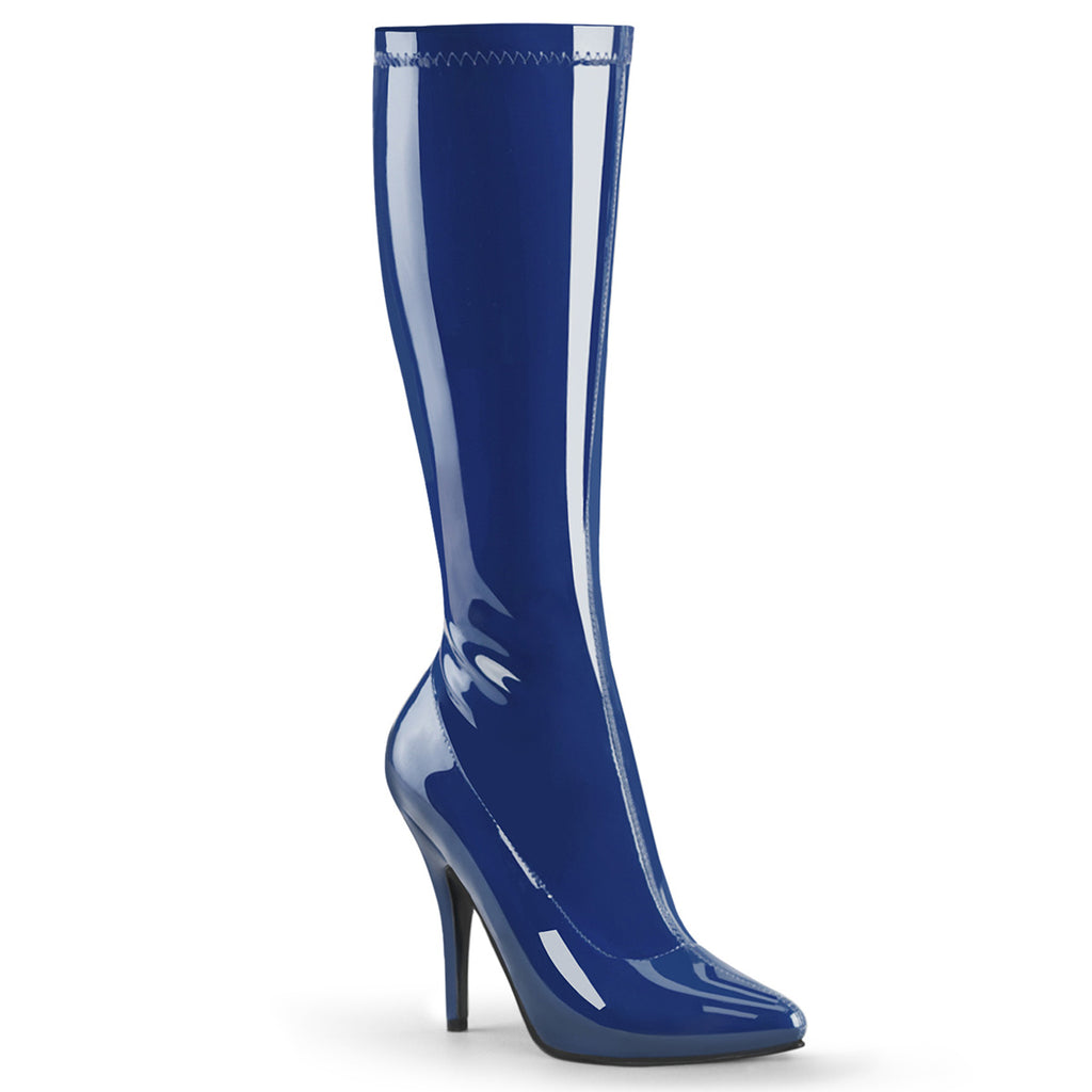 High heel stiletto 5" knee boots patent or matt Pleaser Seduce 2000 sizes 4-13