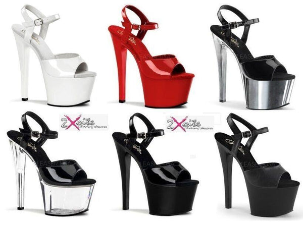 High heel platform peeptoe sandals pole dancing lap dancer Pleaser Sky 309 shoes