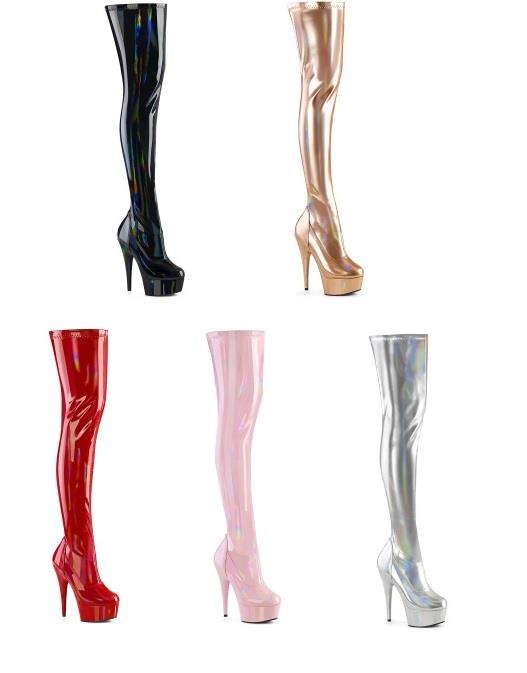 Platform high heel stiletto thigh boots Pleaser Delight 3000whr