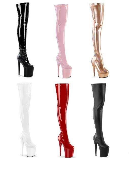 High heel stiletto platform 8" thigh boots Pleaser Flamingo 3000